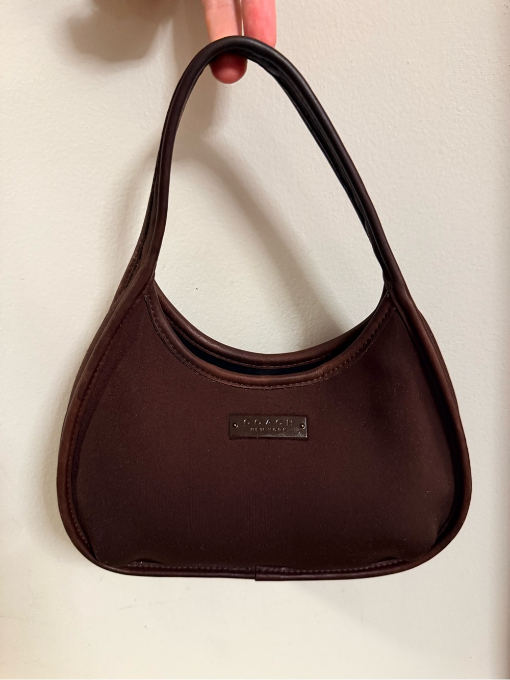 Coach Brown Mini Ergo Neoprene with Leather trim Vintage 1998